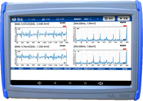 HAL-3000 Doppelkanal synchroner Akquisitions-Akustik-Emissionsventil Leckage-Detektor für Rohrleitungen
