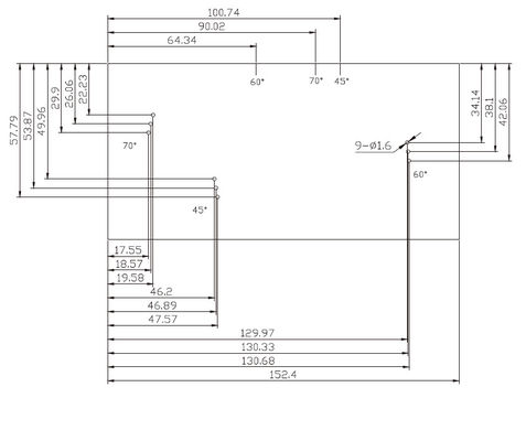 Kohlenstoffstahl RC Auflösungsvergleich Ultraschall-Kalibrierblock Standard AWS D1.1/D1.1M-2015