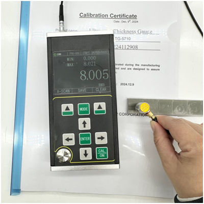 TG-5710 Tragbares A-Scan B-Scan Ultraschall-Dickenmessgerät 100.000 Datenspeicher Metall Kunststoff Glas Dickenprüfgerät