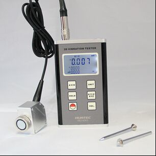 HG-6363 3-Achsen tragbares Vibrationsmessgerät Piezoelektrischer Beschleunigungsmesser mit RS232 & Bluetooth zur Maschinenüberwachung