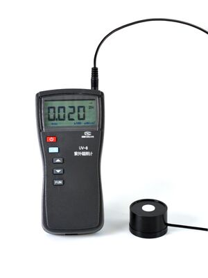 UV-B Industrielle UV-Lichtintensitätsmesser 0,1 ~ 200000μW/cm2 UV254 UV297 Sonde UV-Bestrahlungsmessgerät