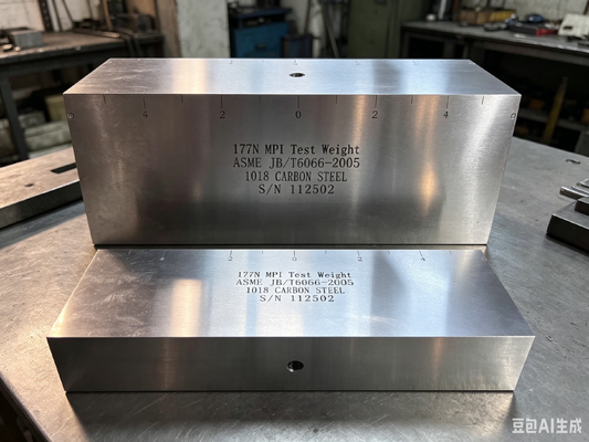 177N MPI Prüfgewicht 1018 Kohlenstoffstahl Magnetische Partikelinspektion Kalibrierblock Konform mit ASME JB/T6066-2005 Gleichspannung Magnetische Yoke Lifting Force Test Muster