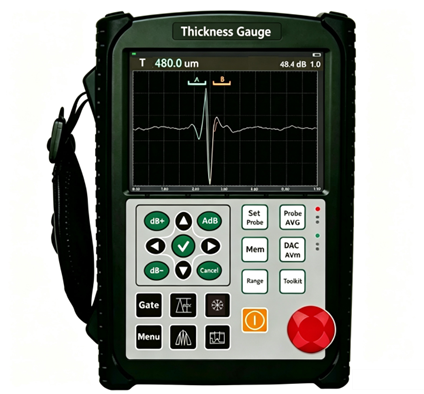 TG‑UT10 Waveform Multimode Ultrasonic Flaw Detector & Thickness Gauge 0.001mm Resolution IP65 Waterproof NDT Tester