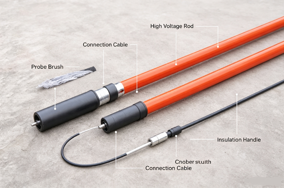 HD-107 Geo-membrane Leakage Detector 1.0-50KV High Voltage Geomembrane Leak Tester 999 Max Leak Point Count Adjustable Sensitivity
